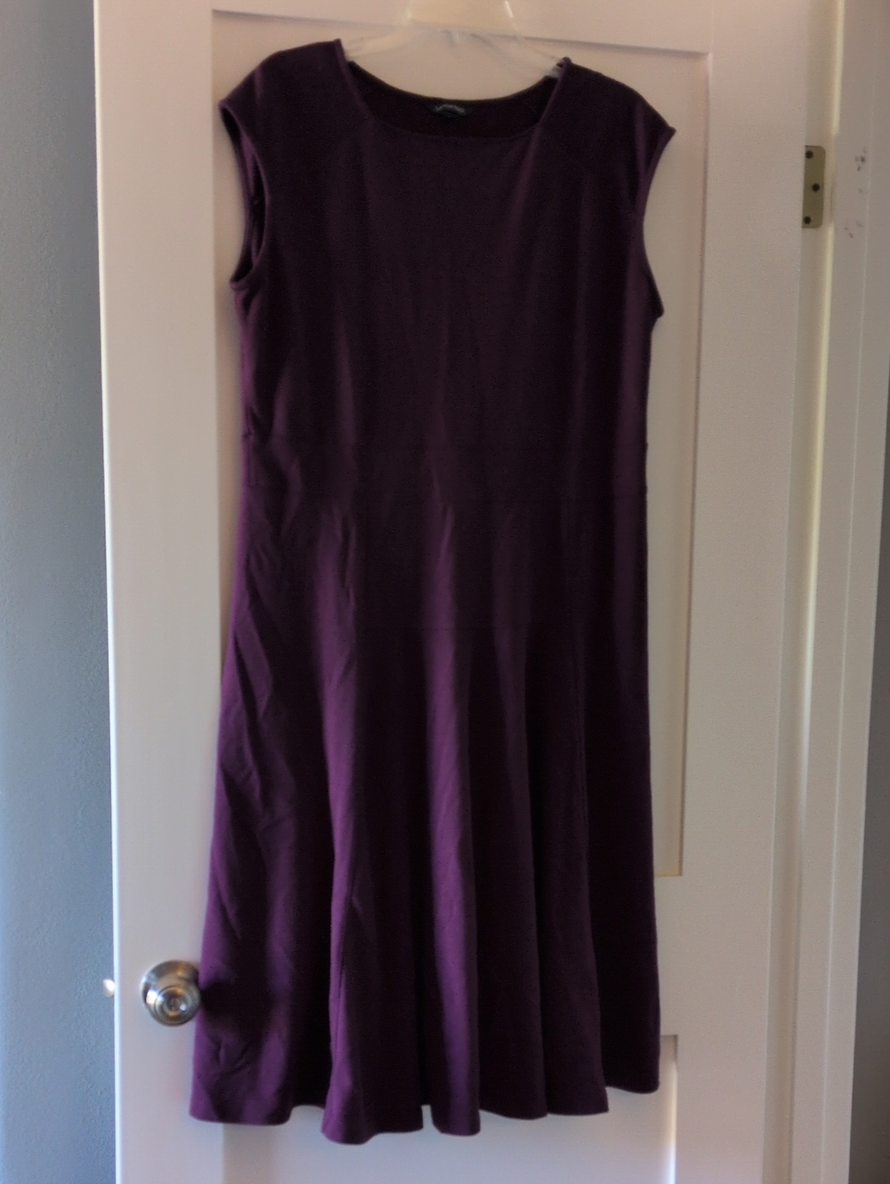 Lands' End Sleeveless Plum A-Line Dress